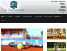 Tablet Screenshot of palmmountaintennisacademy.com